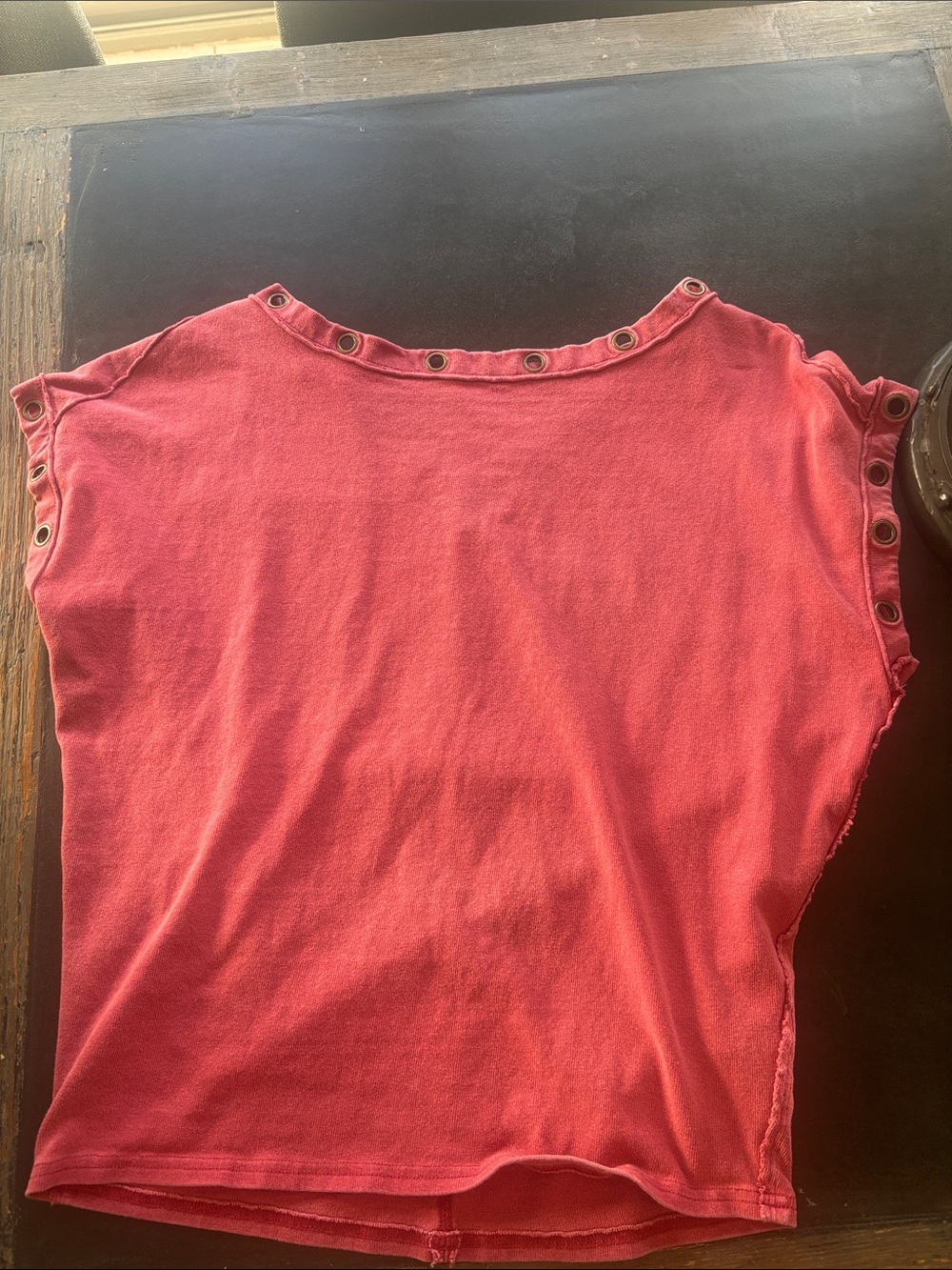 Free People Coral Grommet-Detail Tank